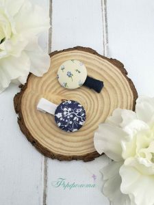 Комплект ръчно изработени фиби с копчета
