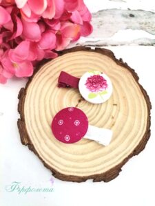 ръчно изработени фиби с копчета