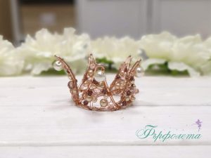 Корона с перли и кристали
