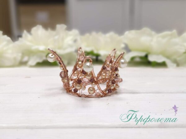 Корона с перли и кристали