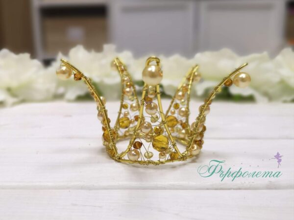 Корона с перли и кристали