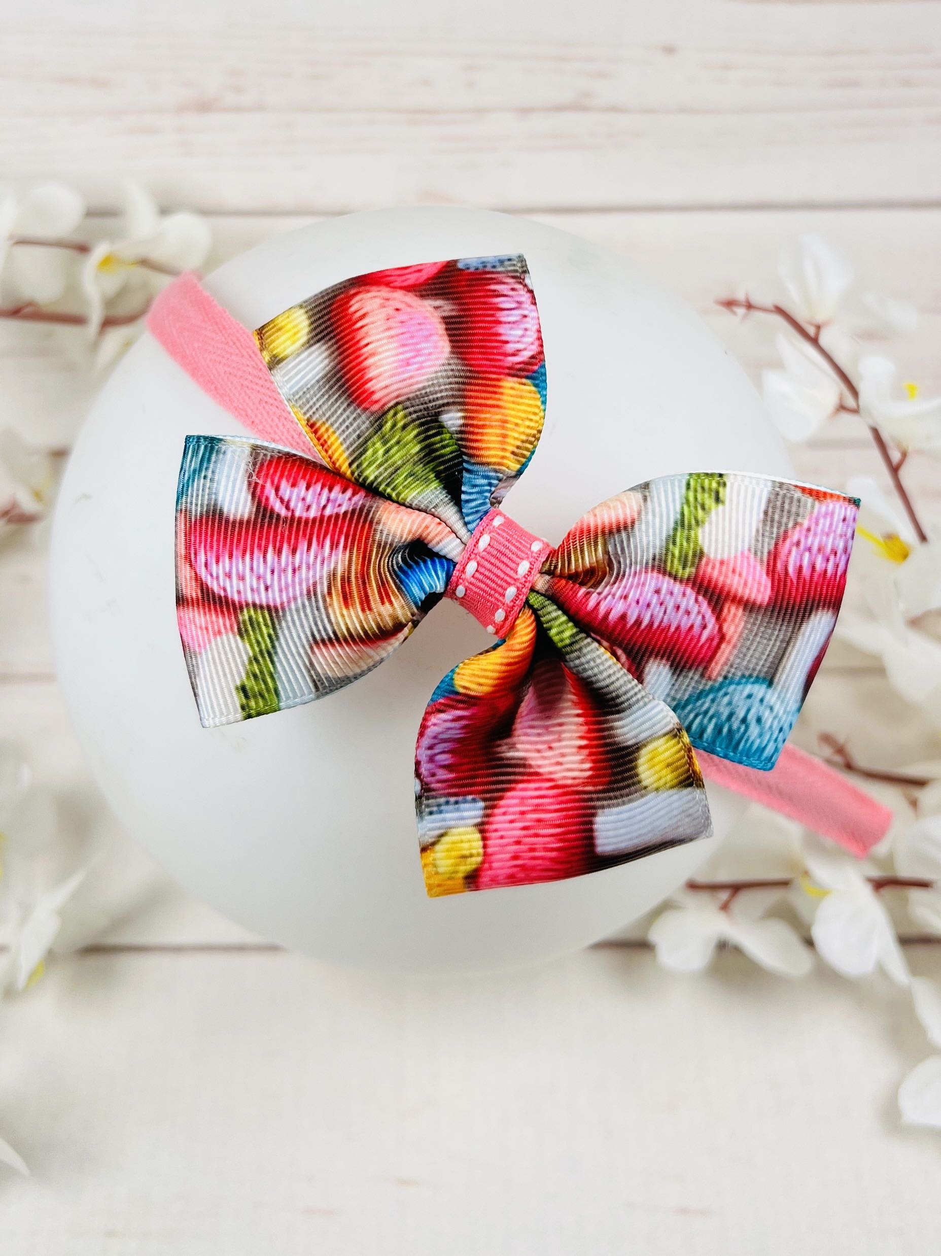 Диадема с панделка Диадема ръчна изработка