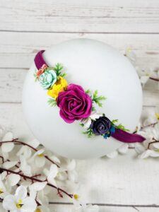 Ръчно изработена диадема с цветя
